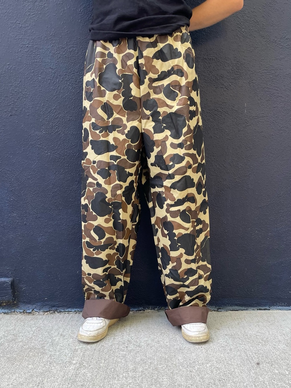 Vintage Columbia duck camo baggy rain pants men’s XL